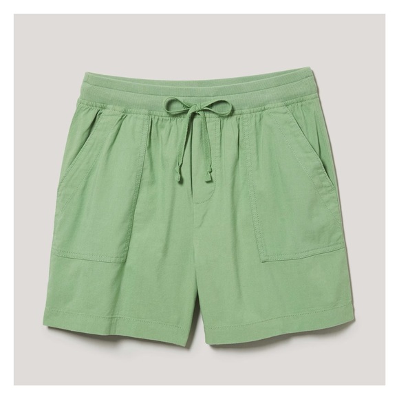 Free add on! NWOT Joe Fresh Twill Shorts in Dark Lime Green, size L - Picture 4 of 12